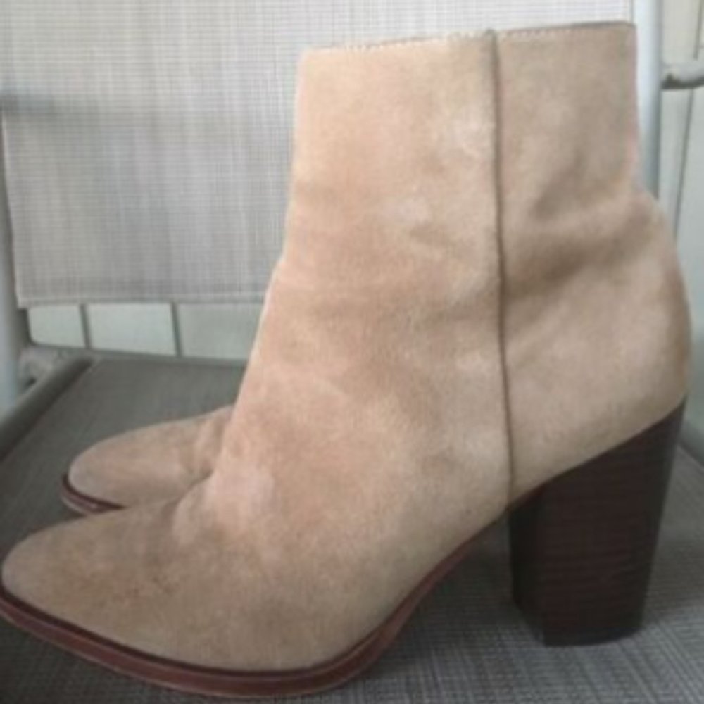 Sam Edelman Tan Suede Booties Sz 8